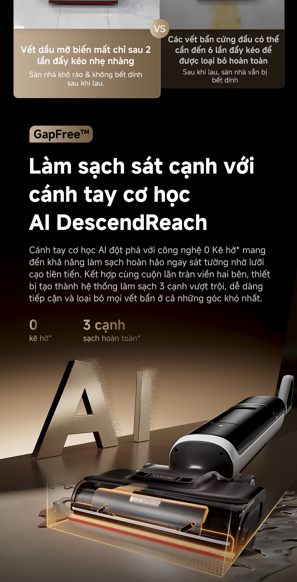 Mô tả Máy hút bụi lau sàn khô & ướt H15 Pro Heat - Bản Quốc Tế - Bảo Hành 24 Tháng - 6