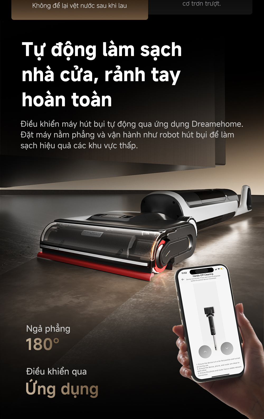 Mô tả Máy hút bụi lau sàn khô & ướt H15 Pro Heat - Bản Quốc Tế - Bảo Hành 24 Tháng - 9