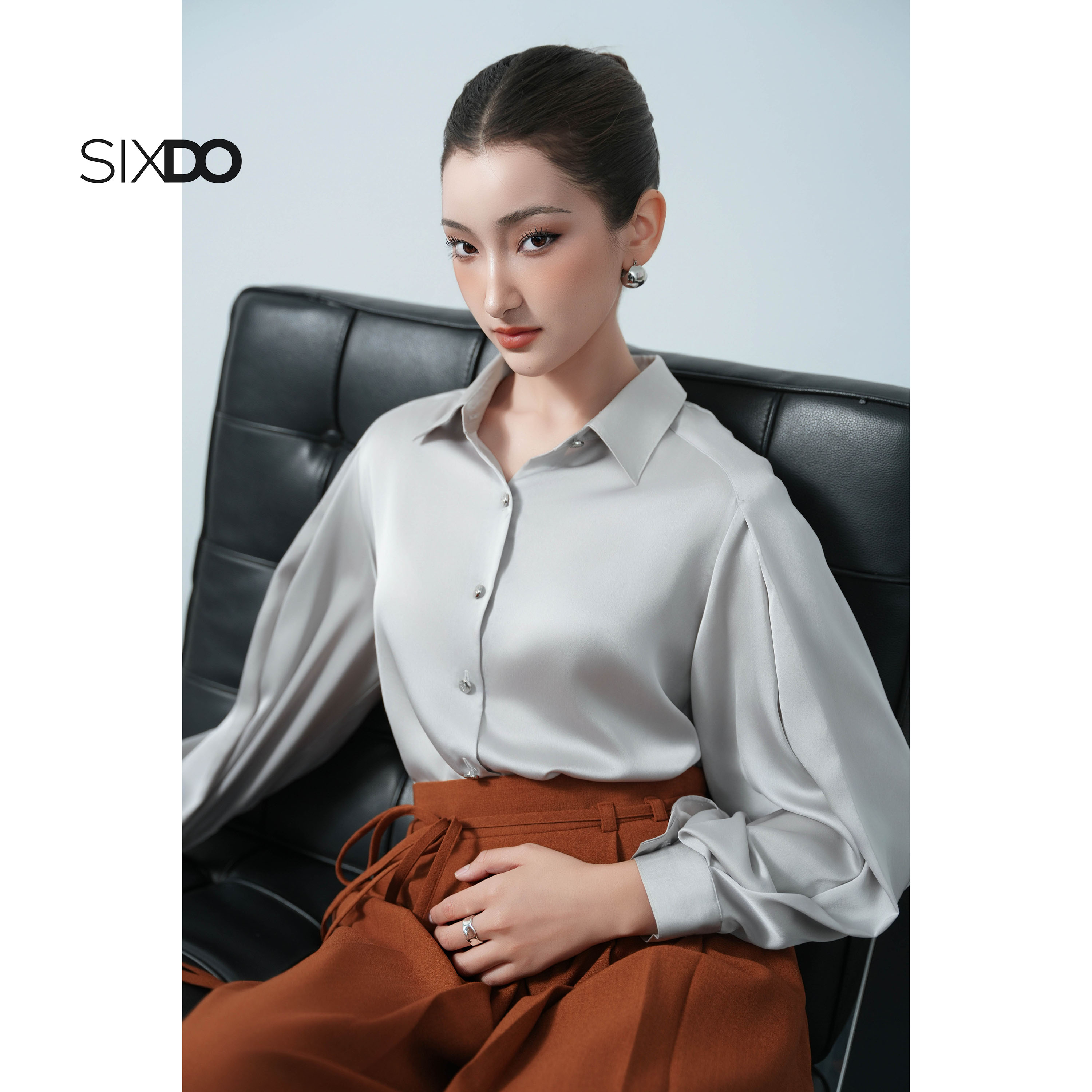 Mô tả Quần suông lửng ống rộng SIXDO (Ochre Woven Culottes) - 3