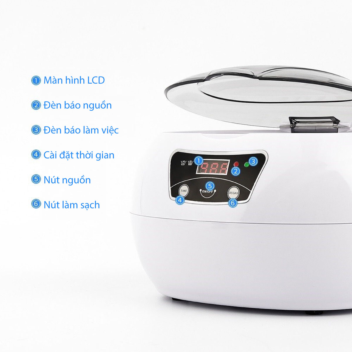 Mô tả Máy rửa mắt kính trang sức cọ trang điểm siêu sạch bằng sóng siêu âm Lescolton thế hệ mới tiện lợi sử dụng ở mọi nơi - 1