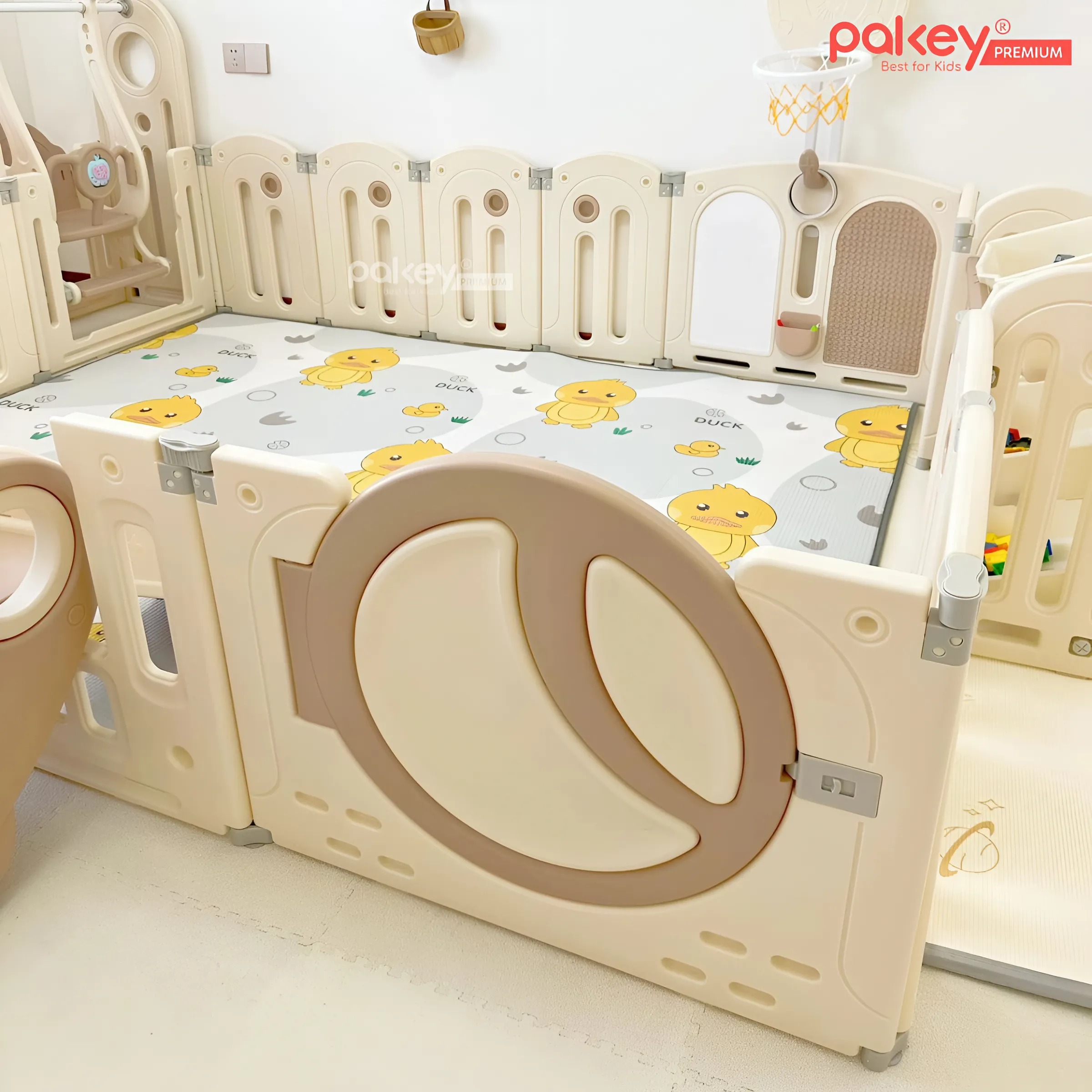 Mô tả Bộ Quây Cũi Nhựa Full PAKEY Moon House Đa Dạng Trò Chơi Thú Vị Cho Bé Chiều Cao Lên Tới 63cm, Bảo Hành Trọn Đời - 9