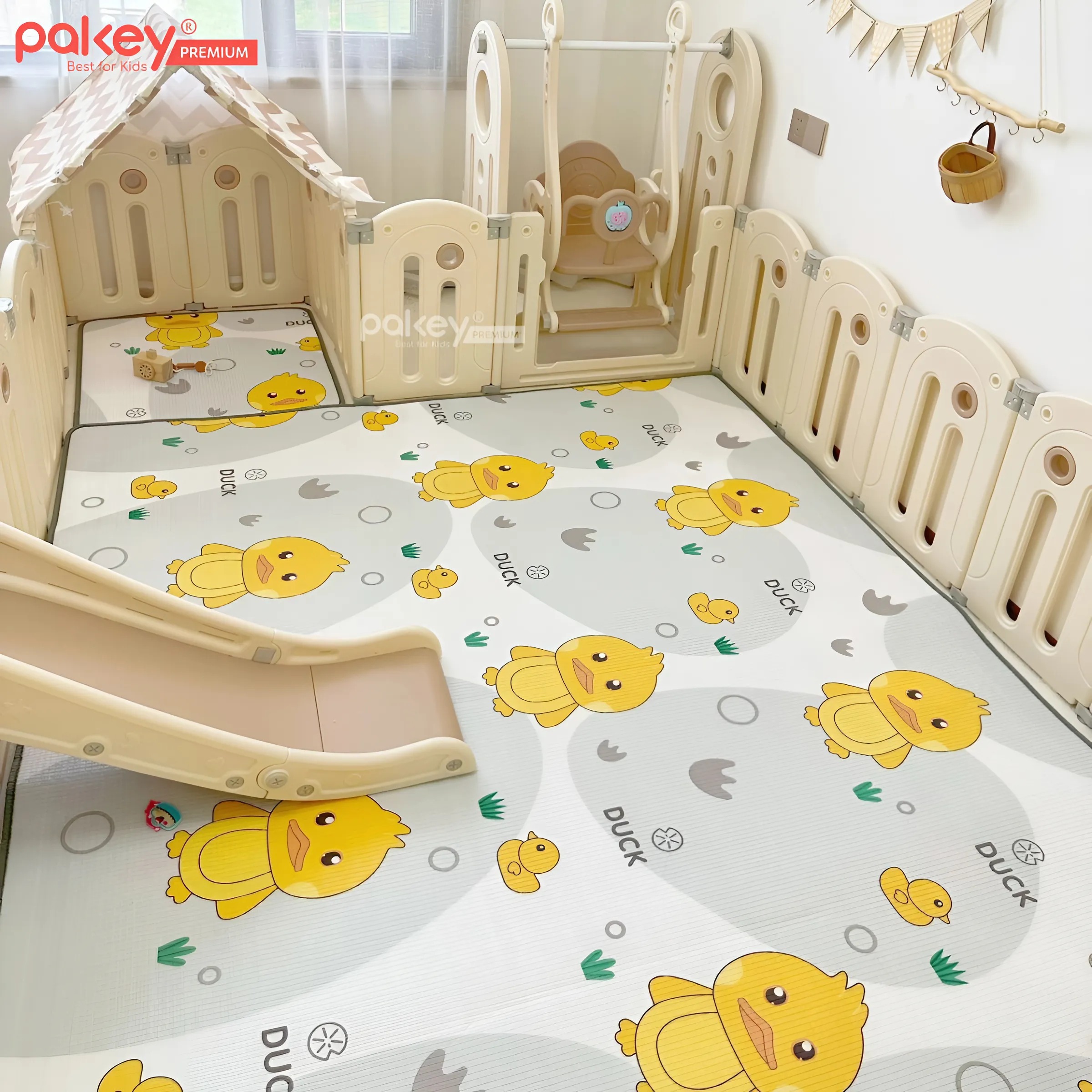 Mô tả Bộ Quây Cũi Nhựa Full PAKEY Moon House Đa Dạng Trò Chơi Thú Vị Cho Bé Chiều Cao Lên Tới 63cm, Bảo Hành Trọn Đời - 12