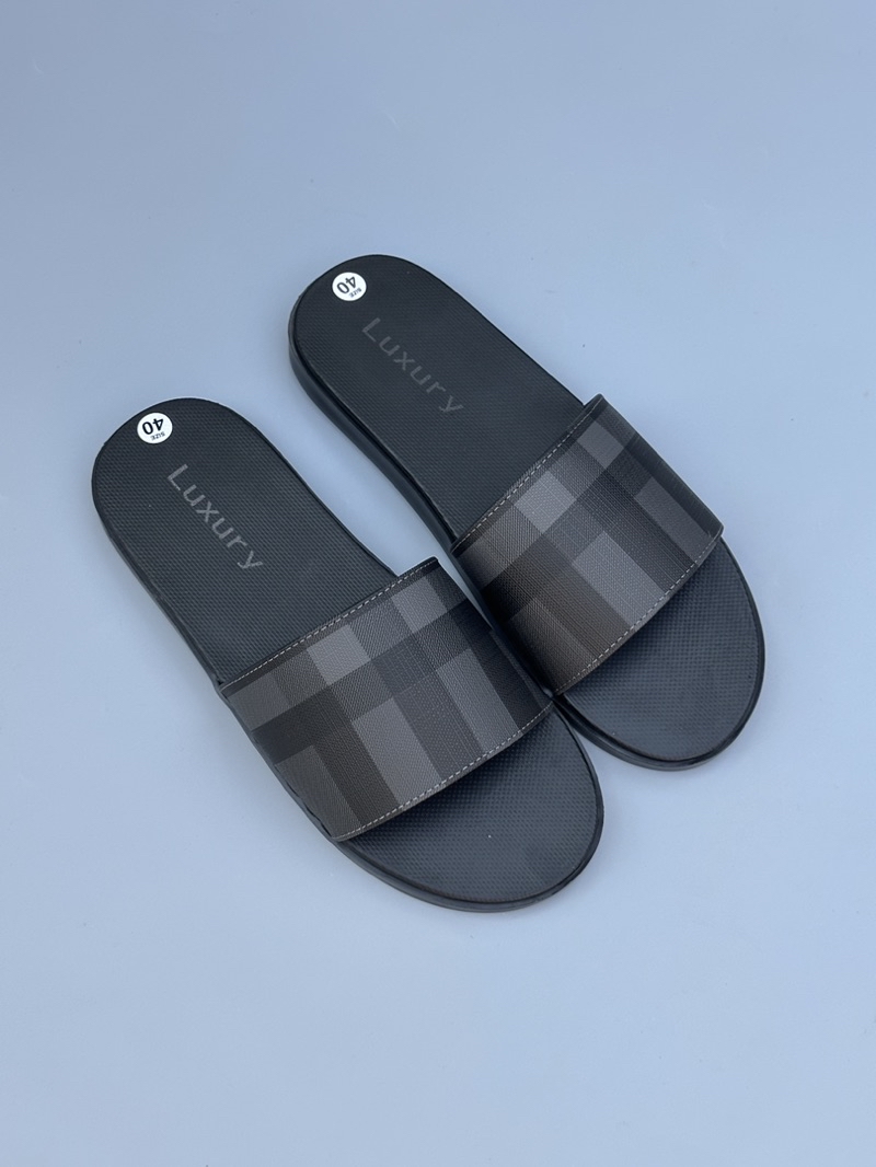 Mô tả Dép Nam Luxury Đế Cao Xu Kép 2 Lớp Chống Trơn Trượt  Nhung Len Đồng - Slipper - 1