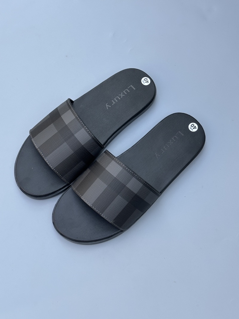 Mô tả Dép Nam Luxury Đế Cao Xu Kép 2 Lớp Chống Trơn Trượt  Nhung Len Đồng - Slipper - 2