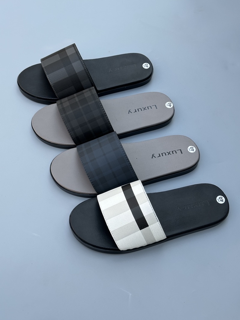 Mô tả Dép Nam Luxury Đế Cao Xu Kép 2 Lớp Chống Trơn Trượt  Nhung Len Đồng - Slipper - 6