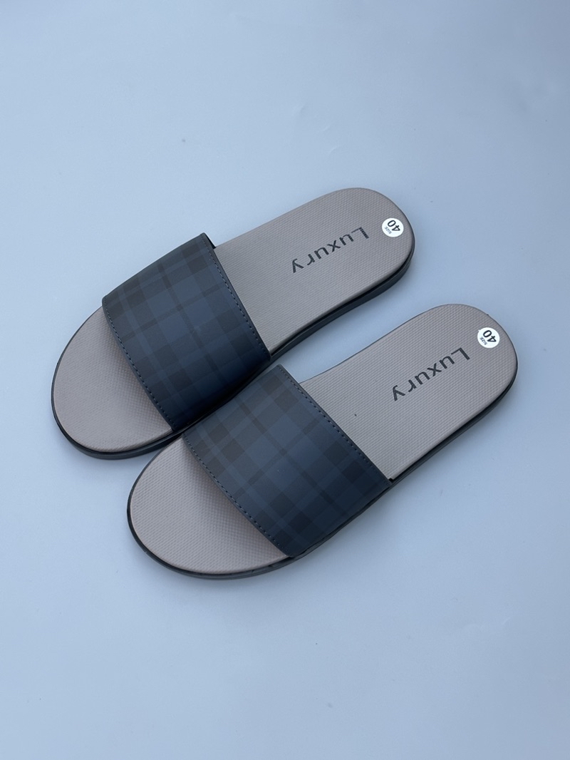 Mô tả Dép Nam Luxury Đế Cao Xu Kép 2 Lớp Chống Trơn Trượt  Nhung Len Đồng - Slipper - 4