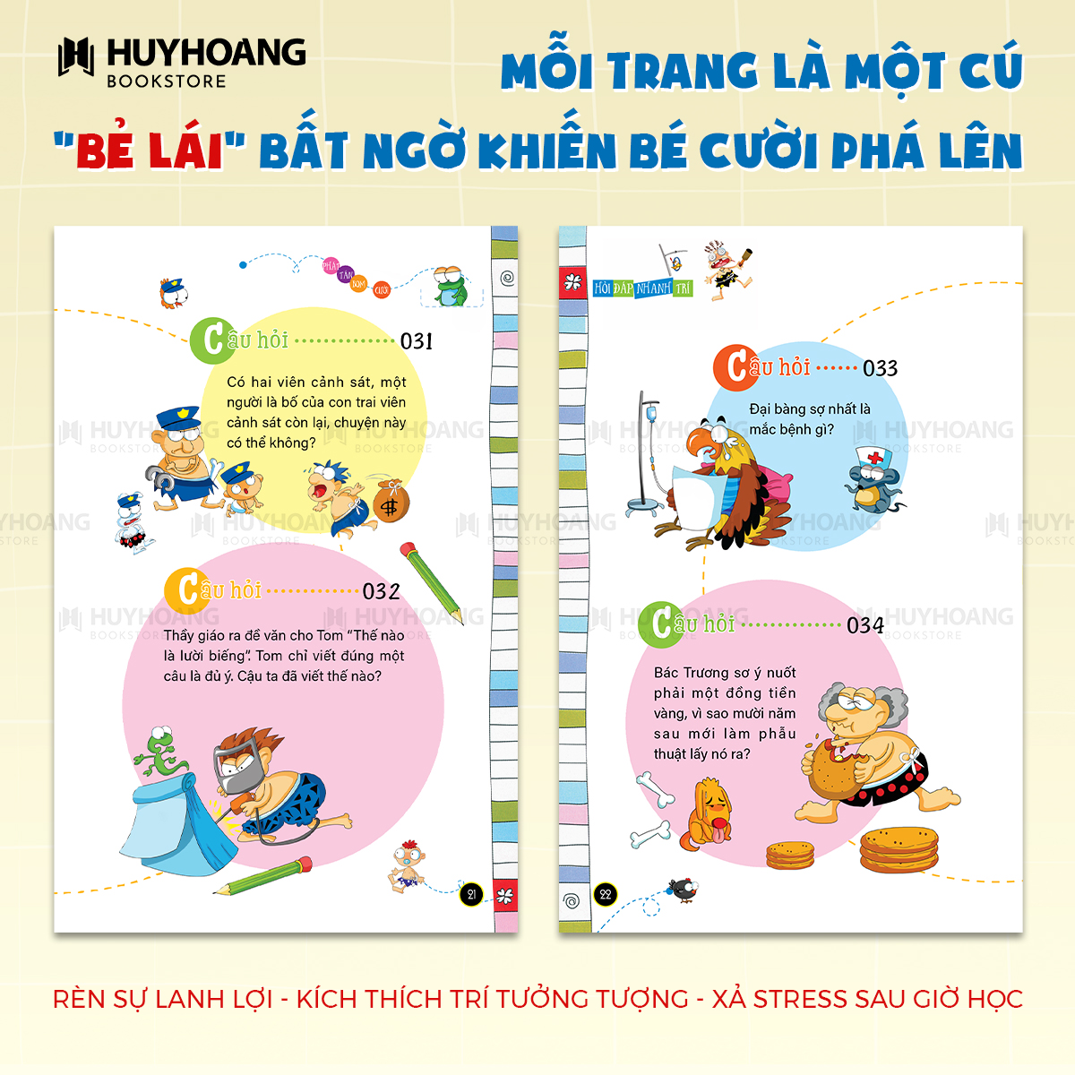 Mô tả Sách Hỏi đáp nhanh trí, sách đố vui cho bé , hài hước, kiến thức rộng mở, giải tỏa căng thẳng cho bé - 4