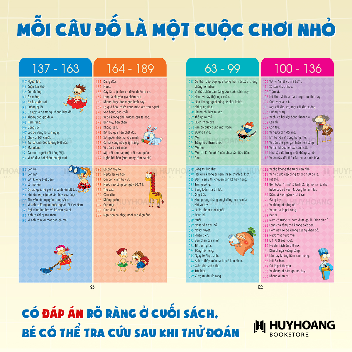 Mô tả Sách Hỏi đáp nhanh trí, sách đố vui cho bé , hài hước, kiến thức rộng mở, giải tỏa căng thẳng cho bé - 6