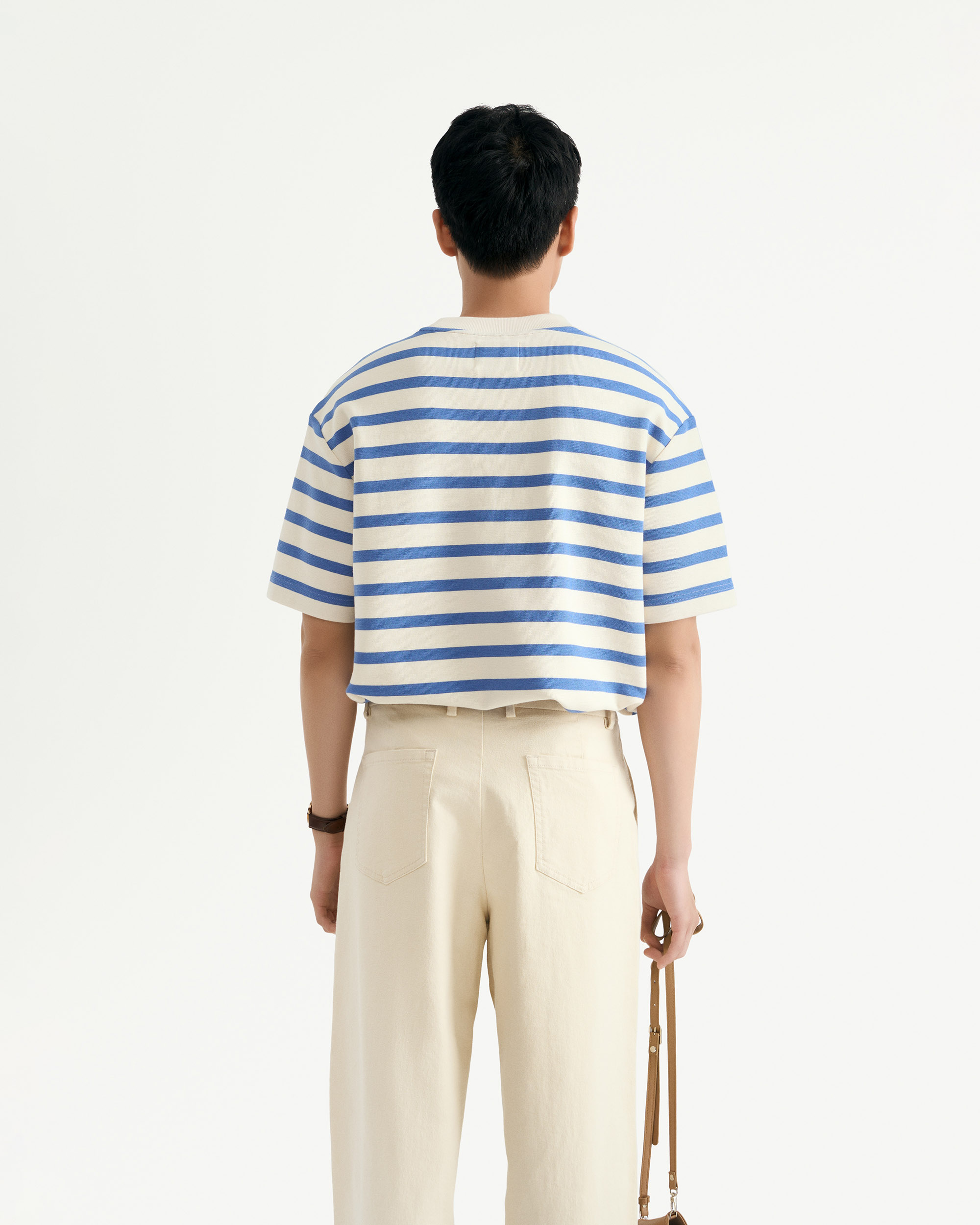 Mô tả Áo Thun Tay Ngắn Sọc Ngang Form Loose - Routine 10S25TSS050 - 3