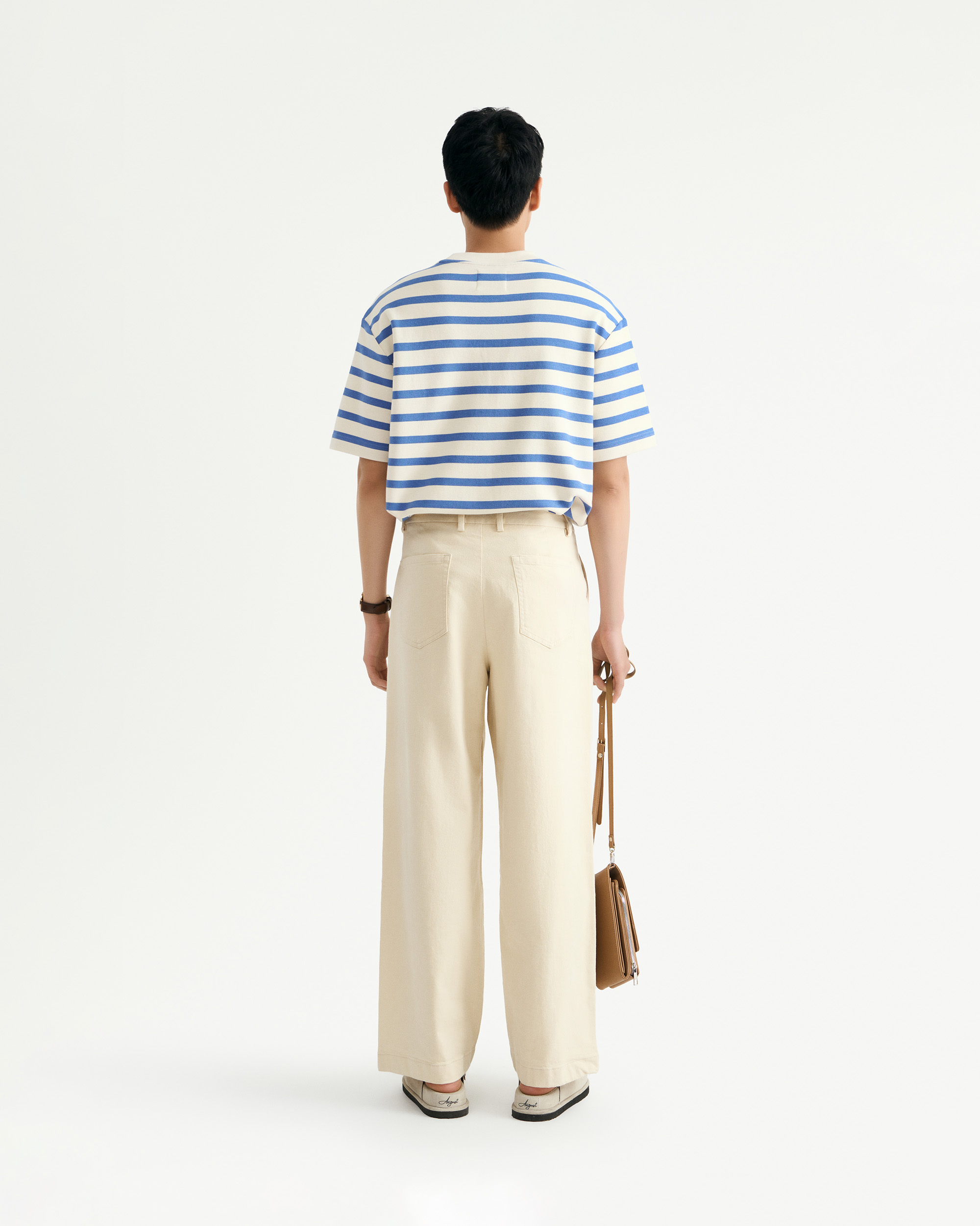 Mô tả Áo Thun Tay Ngắn Sọc Ngang Form Loose - Routine 10S25TSS050 - 5