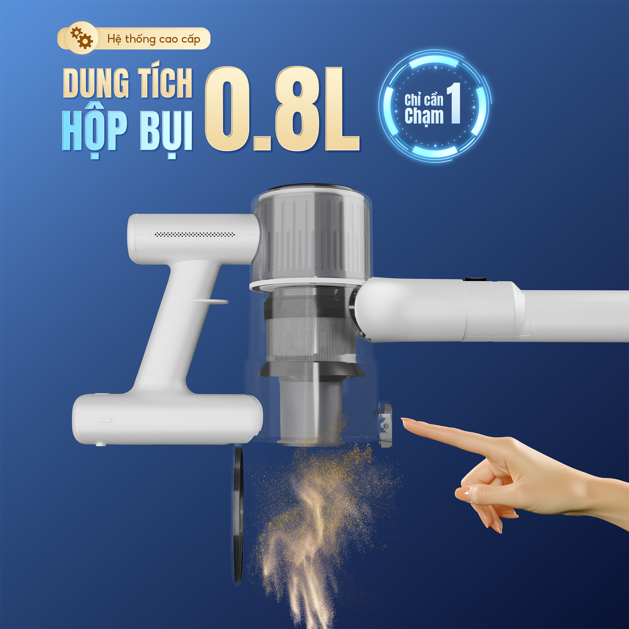 Mô tả Máy Hút Bụi Cầm Tay Không Dây 30kPa 30kPa Dùng Pin 2 Lõi Lọc Bụi Mịn HEPA, Máy Hút Bụi Giường Nệm Đệm Sofa Xe Hơi - 10