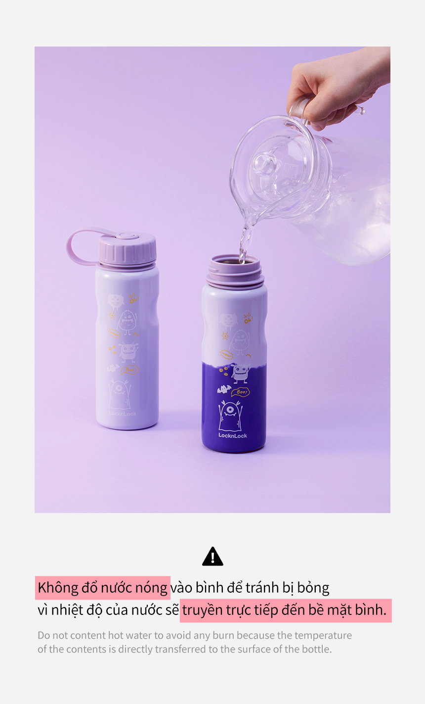 Bình nước LocknLock School Fit Switch Color 500ml đổi màu theo nhiệt độ ...