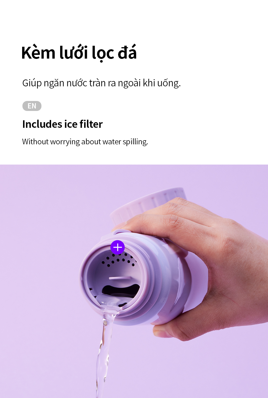 Bình nước LocknLock School Fit Switch Color 500ml đổi màu theo nhiệt độ ...