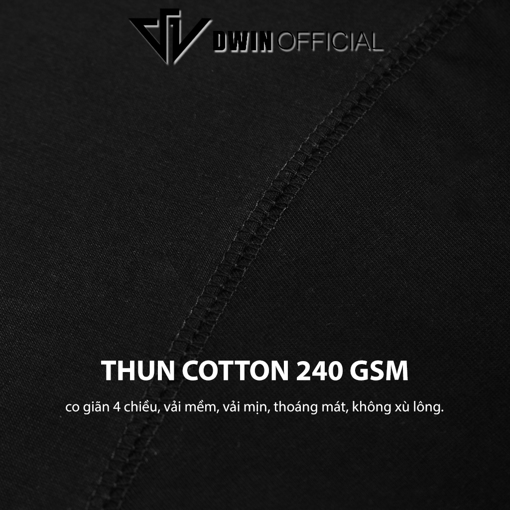 Mô tả Áo thun trơn nam nữ DWIN basic tee tay lỡ phông cotton unisex oversize form rộng local brand tshirt - 4