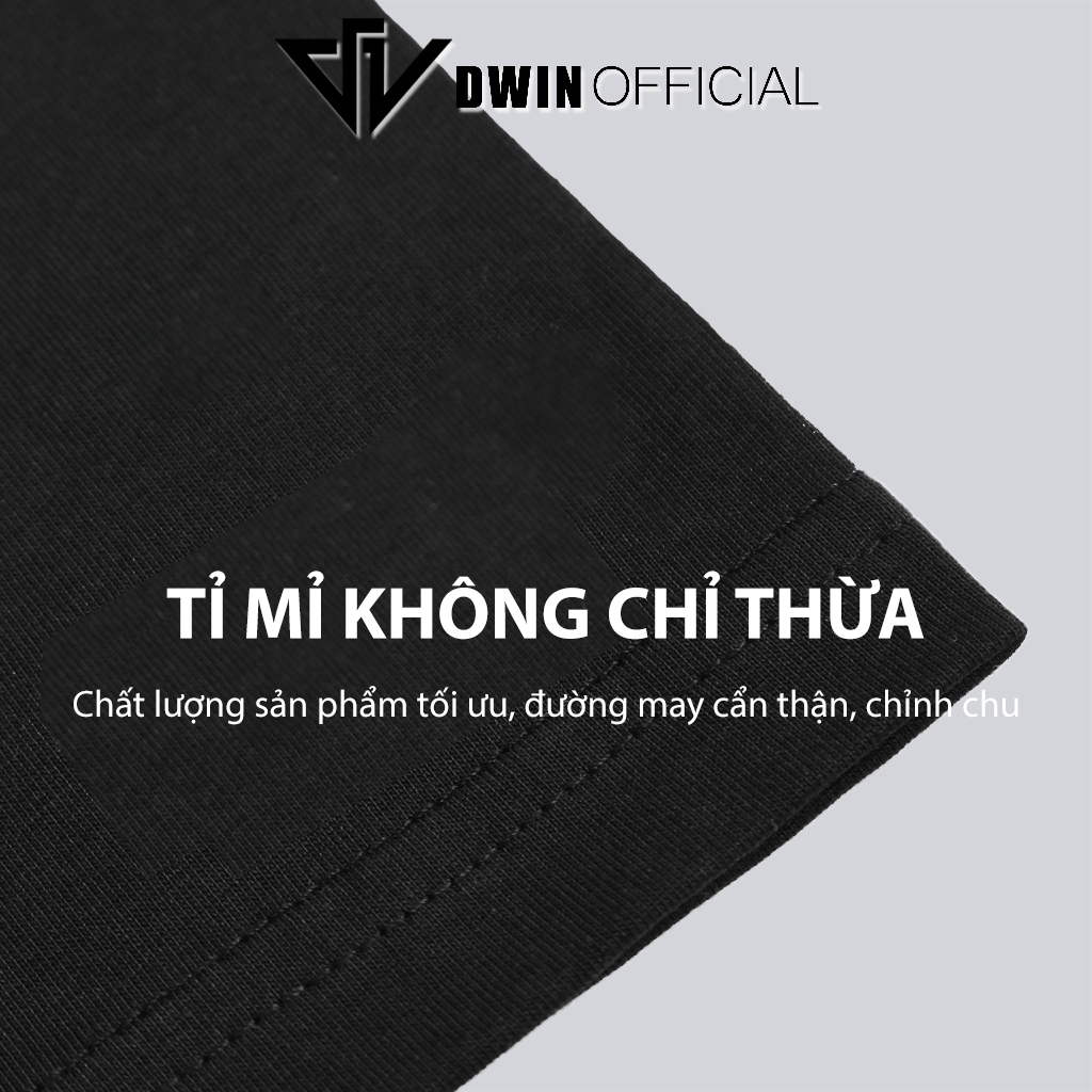 Mô tả Áo thun trơn nam nữ DWIN basic tee tay lỡ phông cotton unisex oversize form rộng local brand tshirt - 5