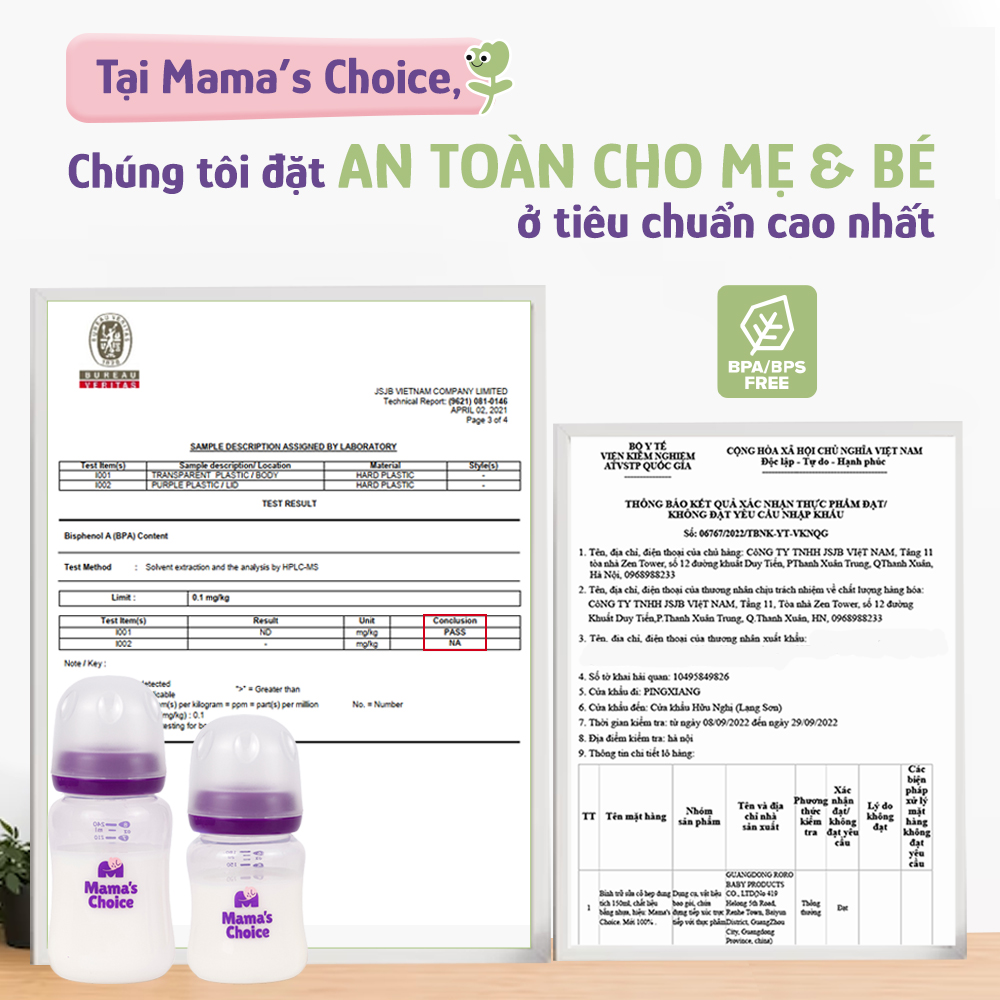 Mô tả Bình Sữa Mama's Choice Núm Ti Lansinoh Chất Liệu PP, Dung Tích 180ml 240ml, Núm Ty Size S M F - 6