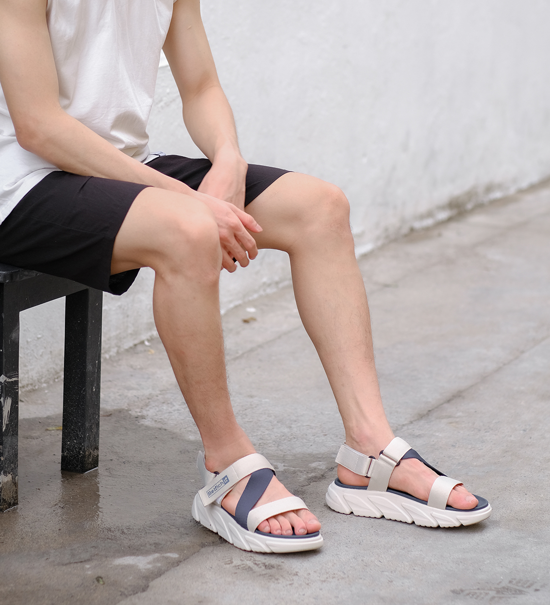 Mô tả Sandal nam nữ Unisex - Couple thương hiệu Berich quai chéo đế cao 5cm BE577 ( quai hậu rời) - 2