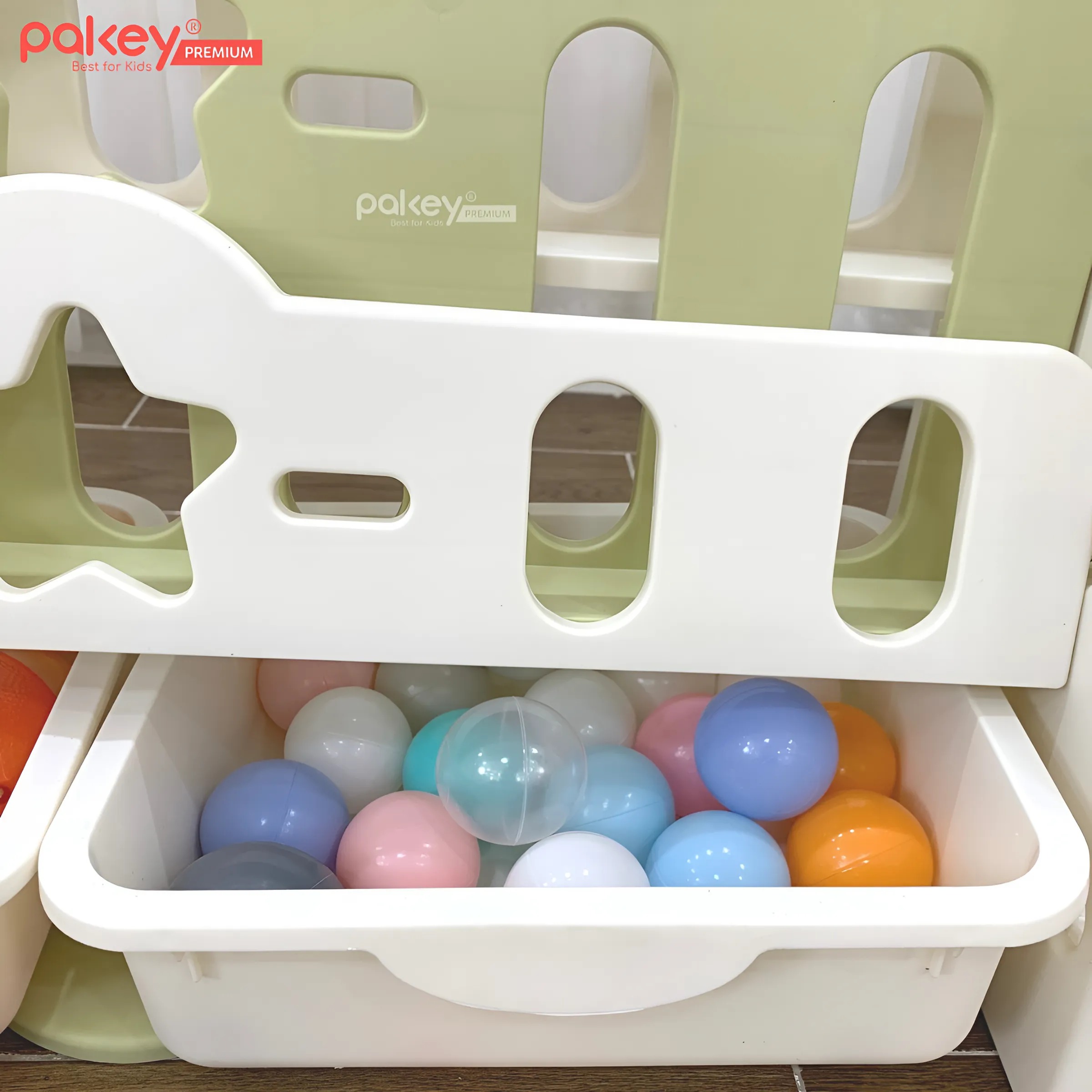 Mô tả Giá Sách 4 Tầng Cho Bé Pakey Hình Gấu Dễ Thương Kèm 2 Hộc Đựng Đồ Chơi Tiện Lợi, Kệ Đựng Sách Nhiều Ngăn - 8