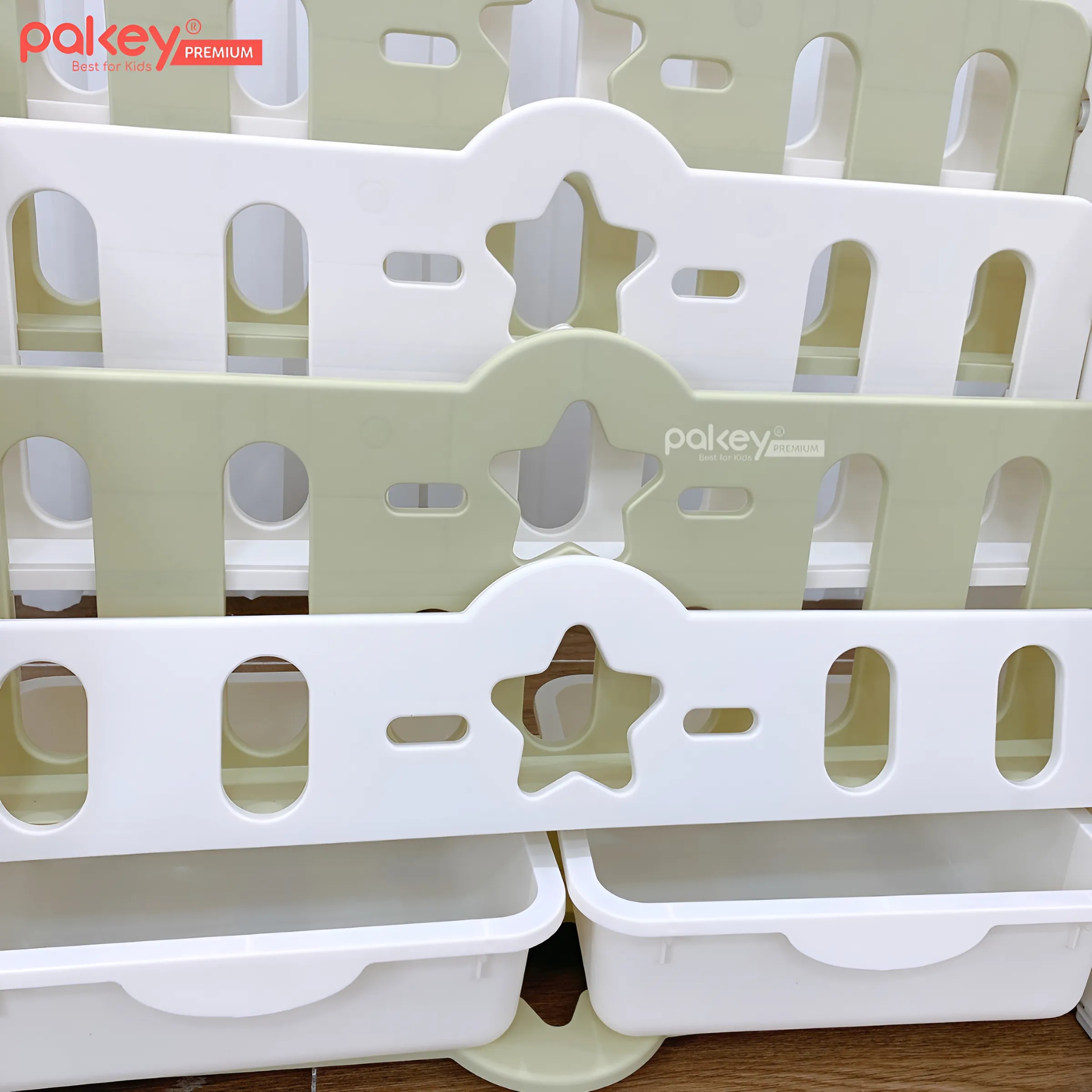 Mô tả Giá Sách 4 Tầng Cho Bé Pakey Hình Gấu Dễ Thương Kèm 2 Hộc Đựng Đồ Chơi Tiện Lợi, Kệ Đựng Sách Nhiều Ngăn - 6