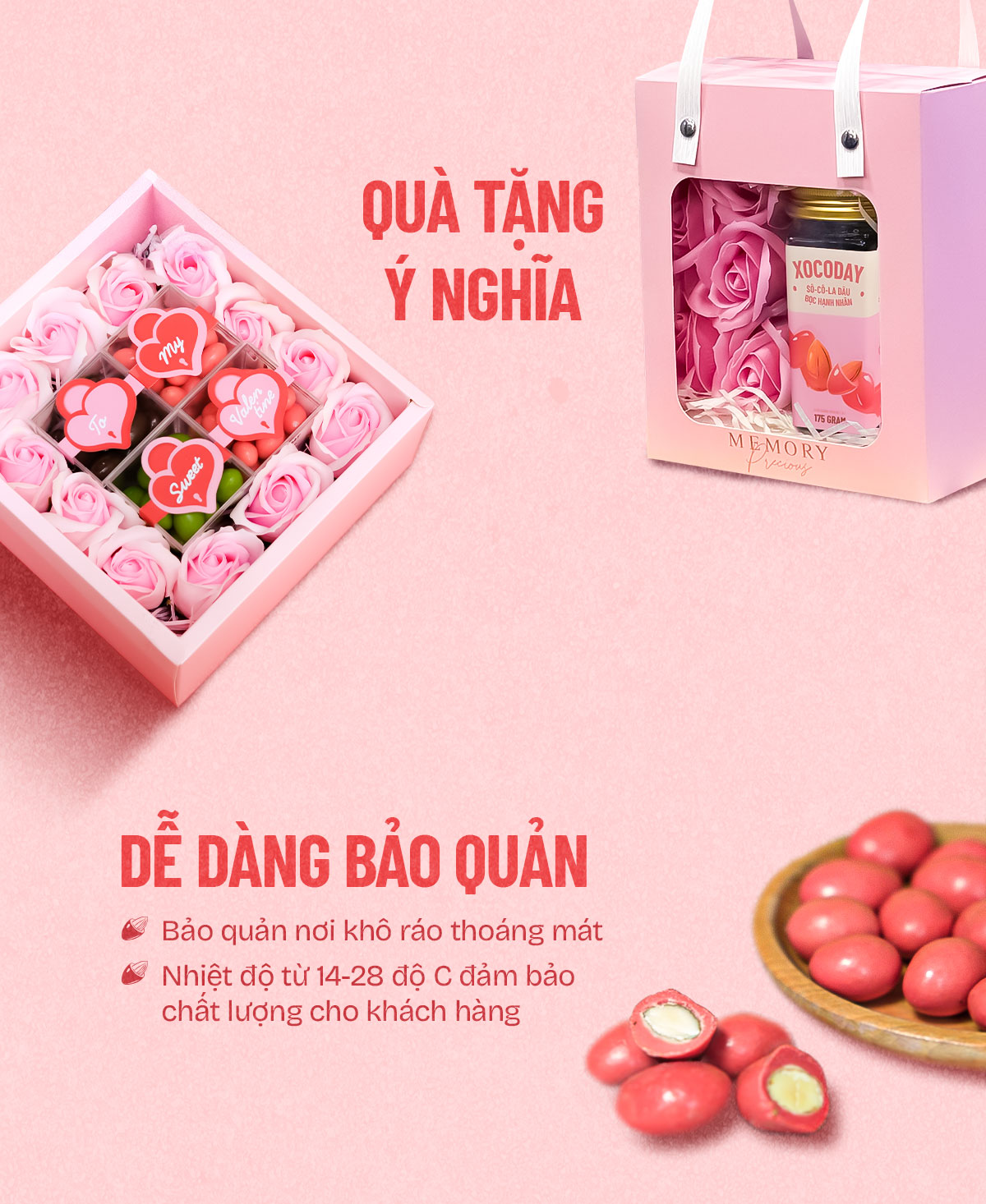 Mô tả Sô-cô-la Dâu bọc hạnh nhân - Xocoday - Hủ 175g - Heyday - 4