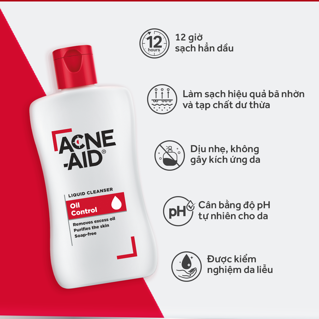 Combo 2 sữa rửa mặt Acne-Aid Liquid - Giảm nhờn, ngừa mụn (100ml x2)