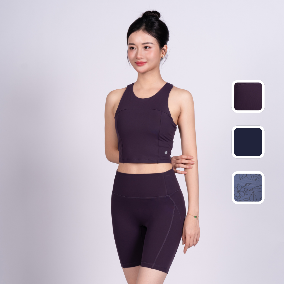 Mô tả Bộ Tập Yoga Gym Livan Sport Áo Bra Kèm Đệm Rời & Quần Đùi Biker LV25N01F513, Bộ Tập Đùi Nữ, Bộ Tập Gym Đùi - 2
