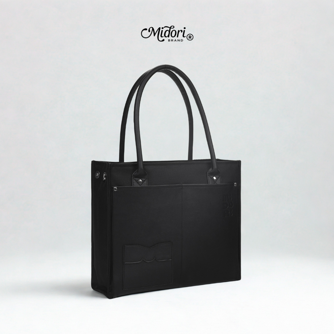 Mô tả Túi Tote Đeo Vai Vải Phối Da JAMMIE Nam Nữ Bền Đẹp Chống Nước Thời Trang | Local Brand M STUDIO - 1