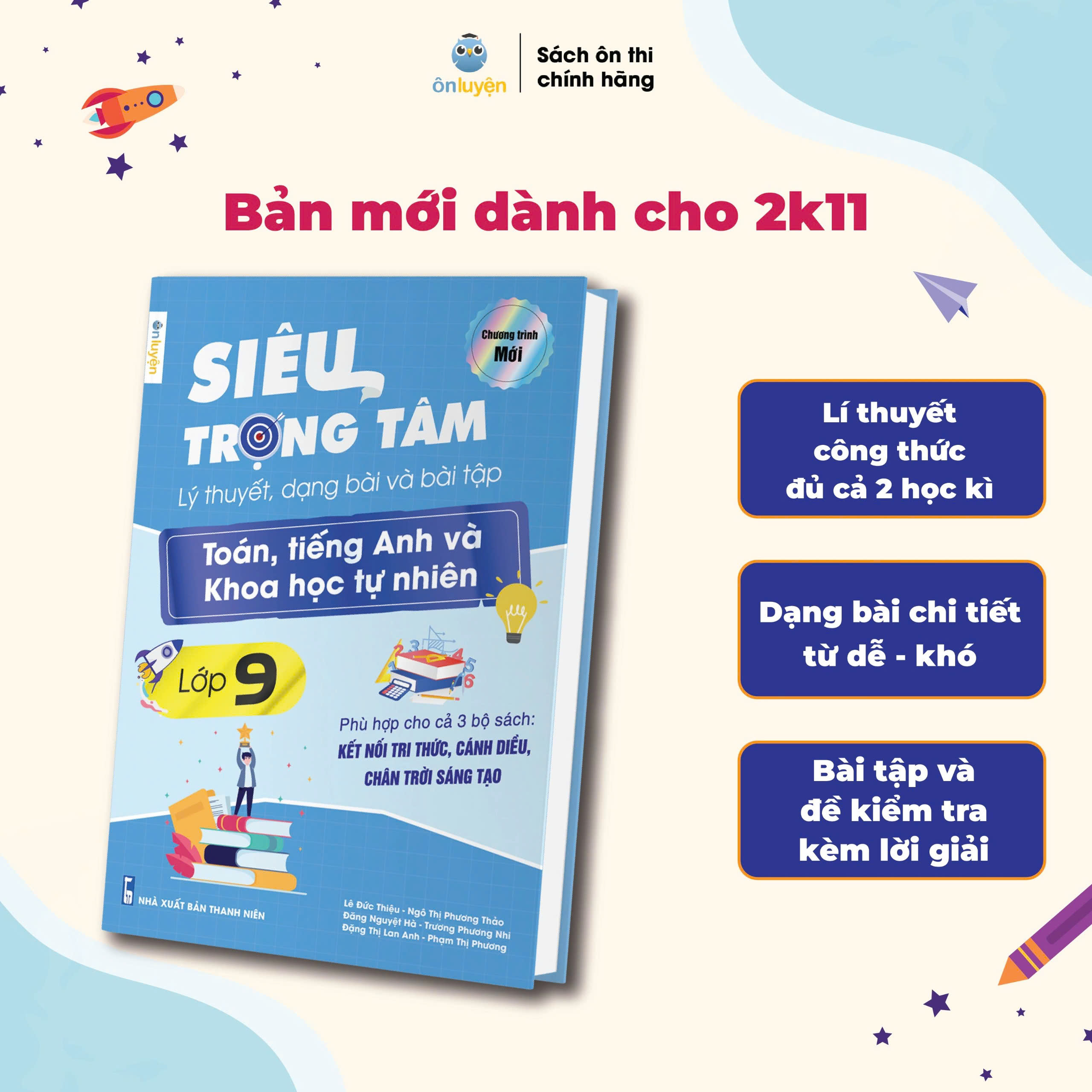 Mô tả Sách Lớp 9(Chương Trình Mới)-Siêu trọng tâm Toán, Anh,KHTN dành cho 3 bộ Kết nối,Chân trời,Cánh diều - 1