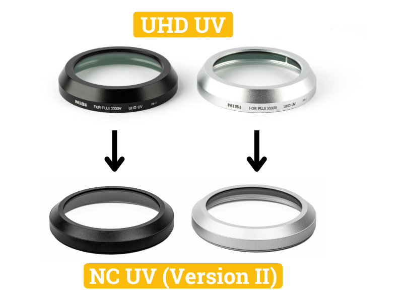 Filtro NiSi UV Fujifilm X100 Filtro UV NiSi Per Fujifilm X100 - Cornice Argentata, Protezione Obiettivo, Nuovo! Protezione Obiettivo X100