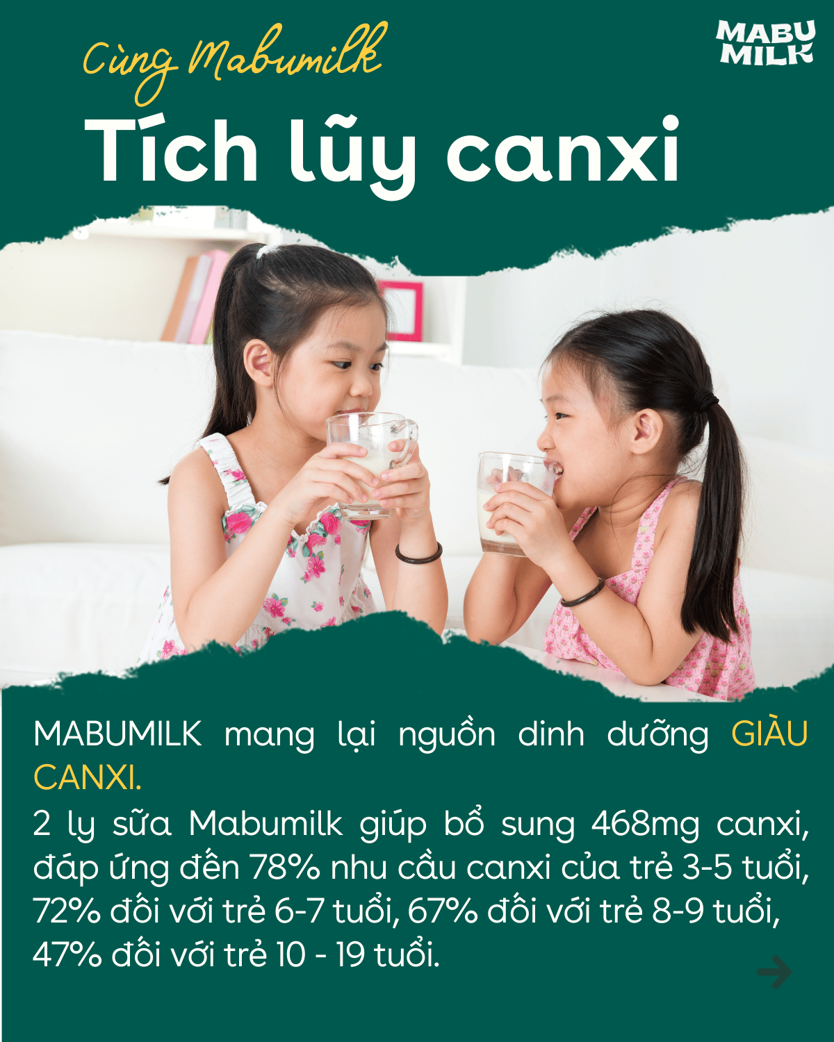 Mô tả SỮA BỘT CHẤT LƯỢNG CAO Mabumilk ít đường - TÍCH LUỸ CANXI trước tuổi dậy thì tăng chiều cao cho trẻ từ 3 - 15 tuổi - 5