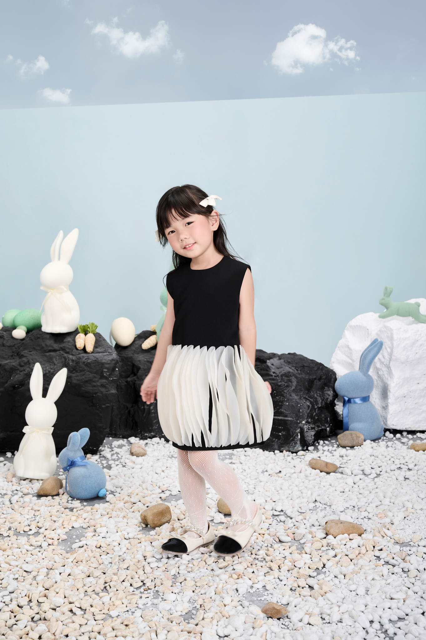 Mô tả RẬP BABY&MOMMY -  Đầm Cổ Tròn Không Tay Phối Voan - MOMMY 01 - 3