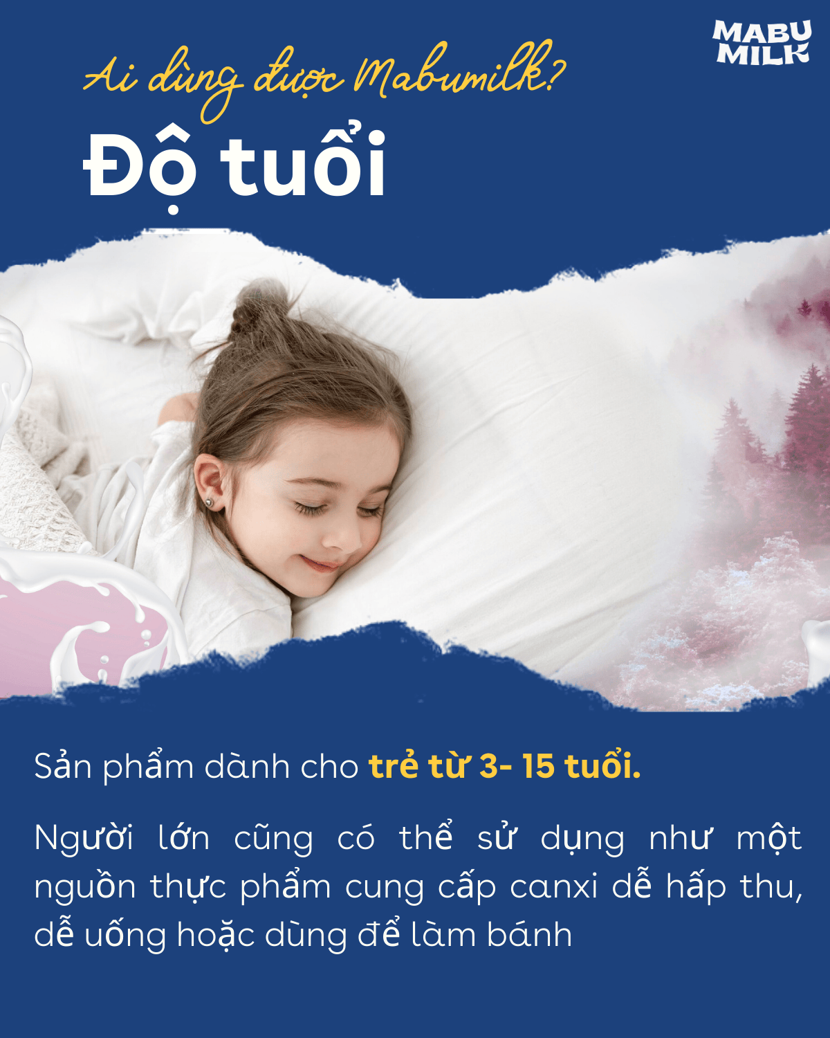 Mô tả SỮA BỘT CHẤT LƯỢNG CAO Mabumilk không đường dành cho trẻ từ 3-15 tuổi - TÍCH LUỸ CANXI PHÁT TRIỂN CHIỀU CAO - 6