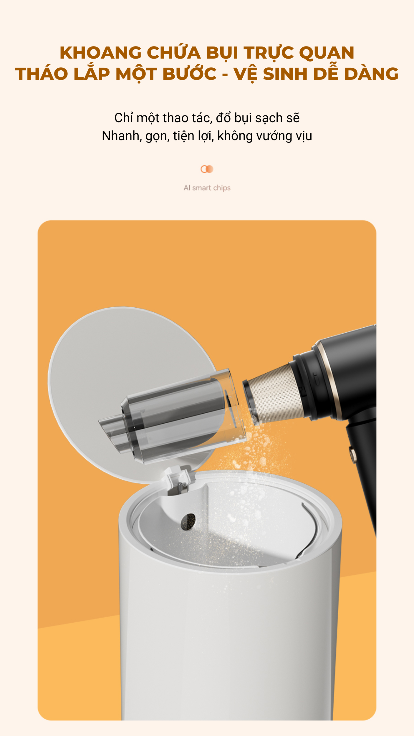 Máy hút bụi cầm tay không dây mini