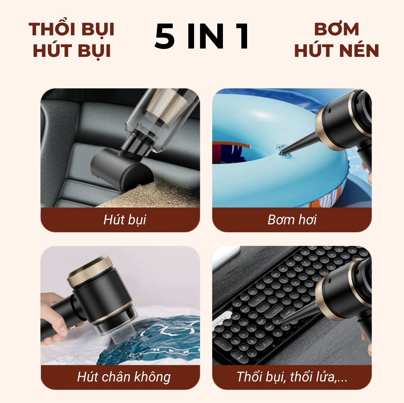 Máy hút bụi cầm tay không dây mini