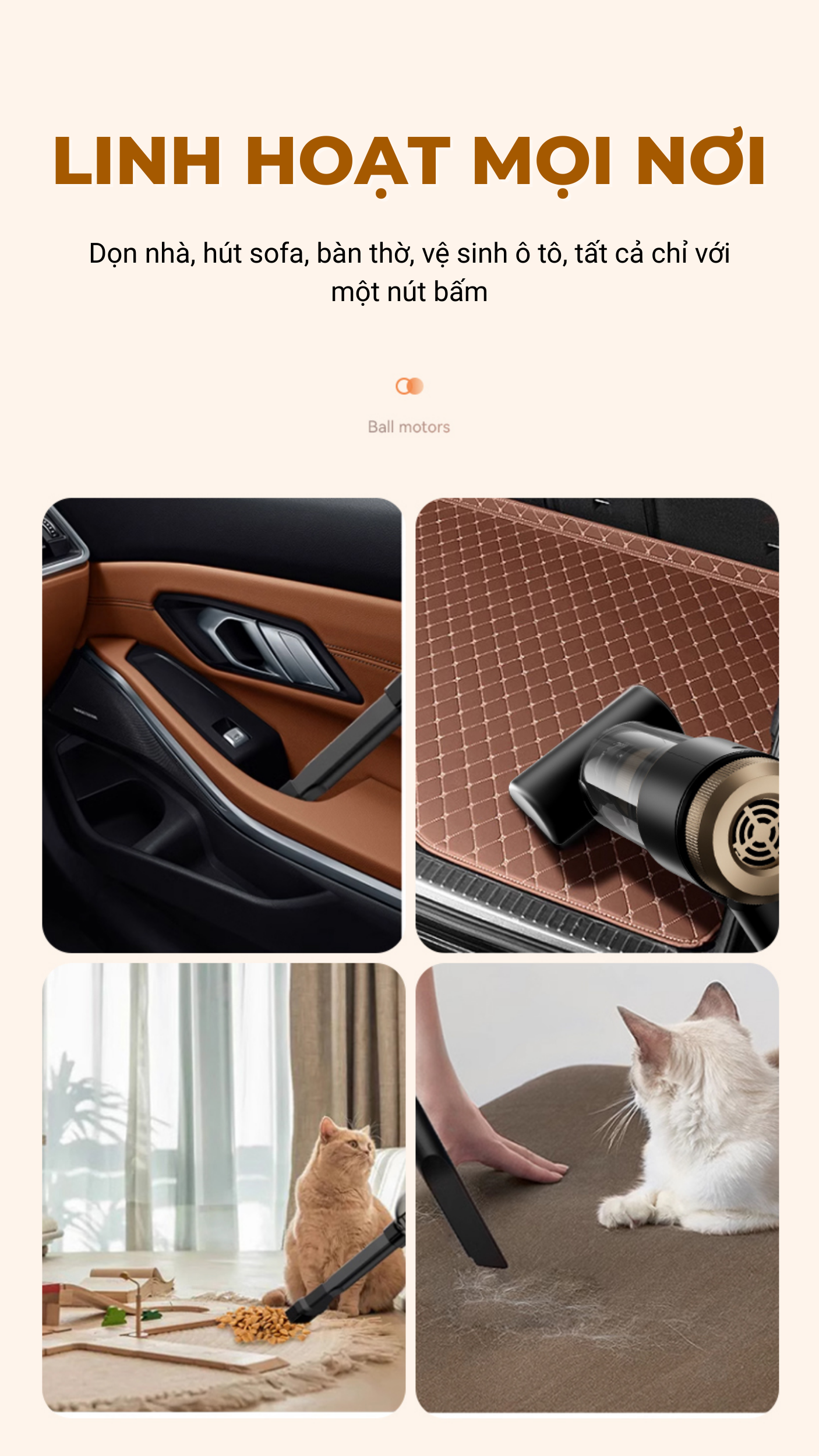 Máy hút bụi cầm tay không dây mini