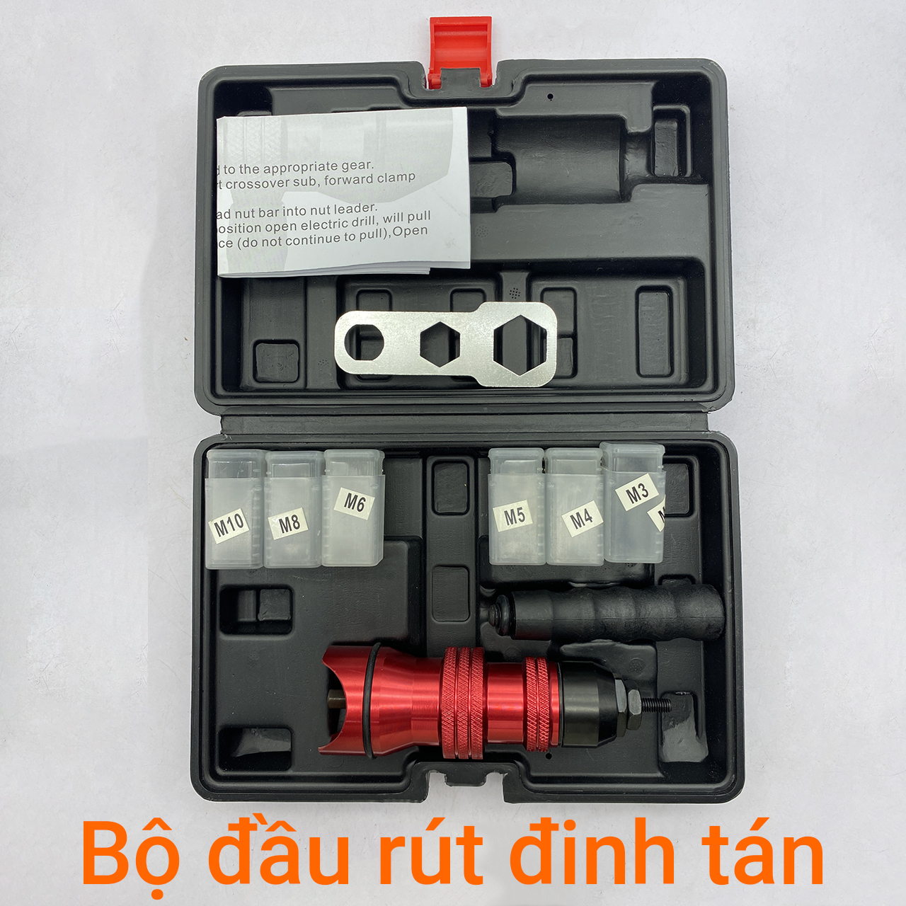 Đầu kít rút ốc tán lắp máy vặn bulong,khoan pin 9 chi tiết cỡ M3-M10 ...