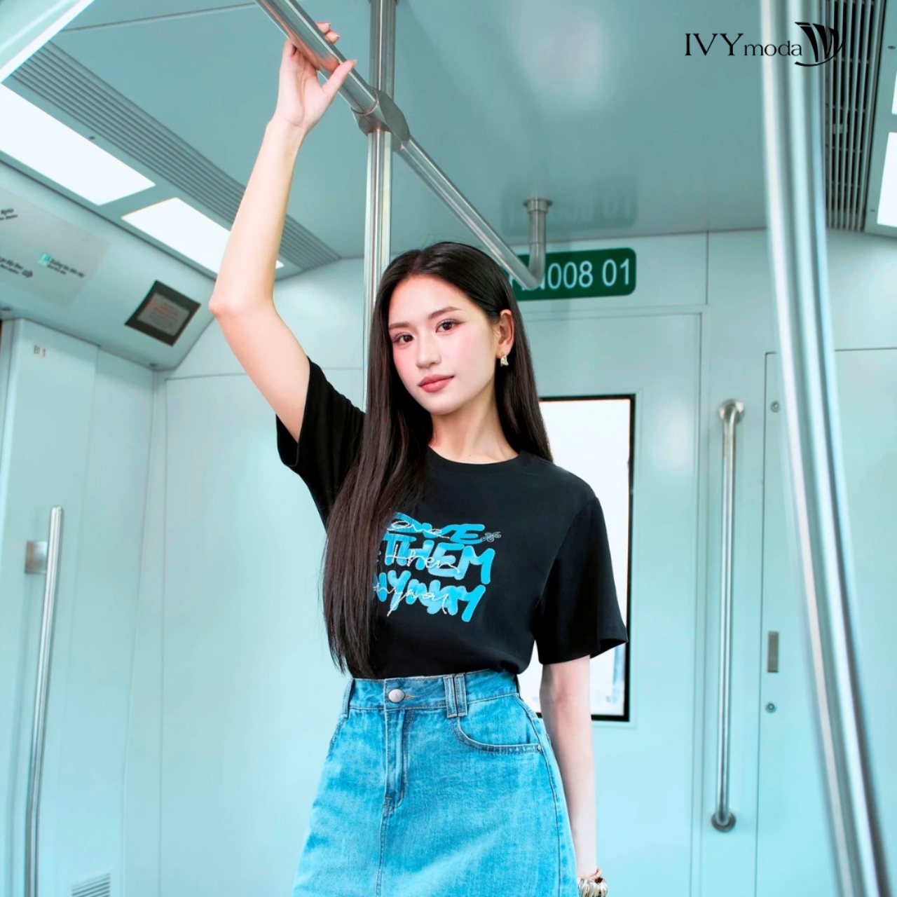 Mô tả Graphic Tee - Áo thun cotton nữ in chữ , Áo basic trẻ trung dạo phố IVY moda MS 57M9124 - 6