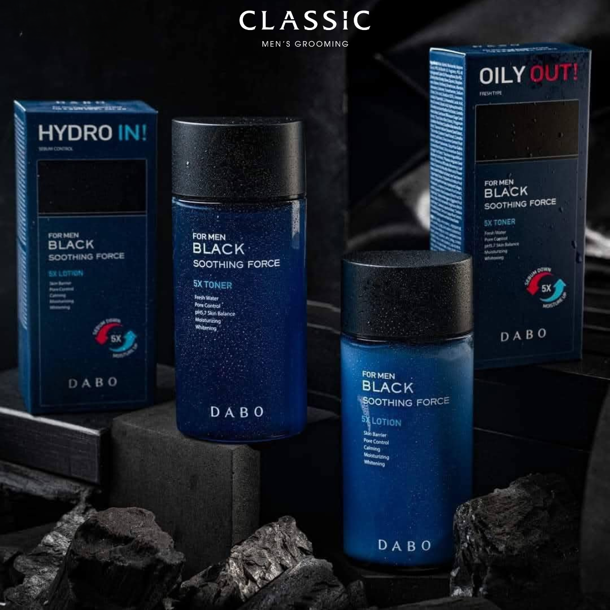 Tinh chất dưỡng da đa năng Dabo For Men Black Soothing Force 5x Lotion