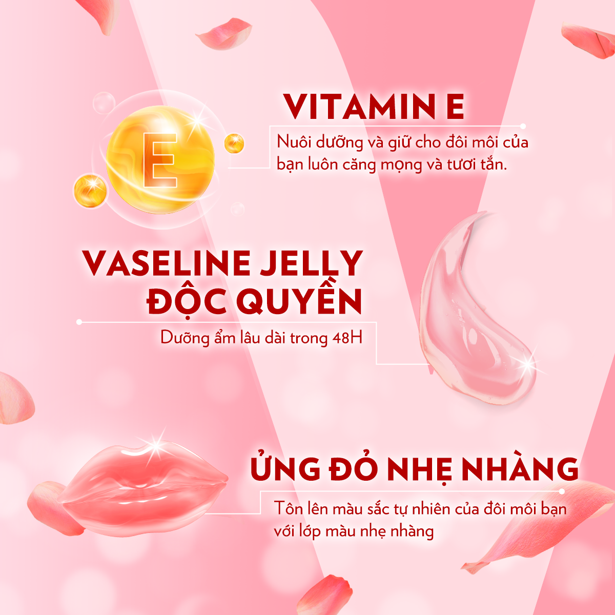 Mô tả Son Dưỡng Môi Hồng Xinh Vaseline Lip Care Stick Rosy Lips 4.8g - 4