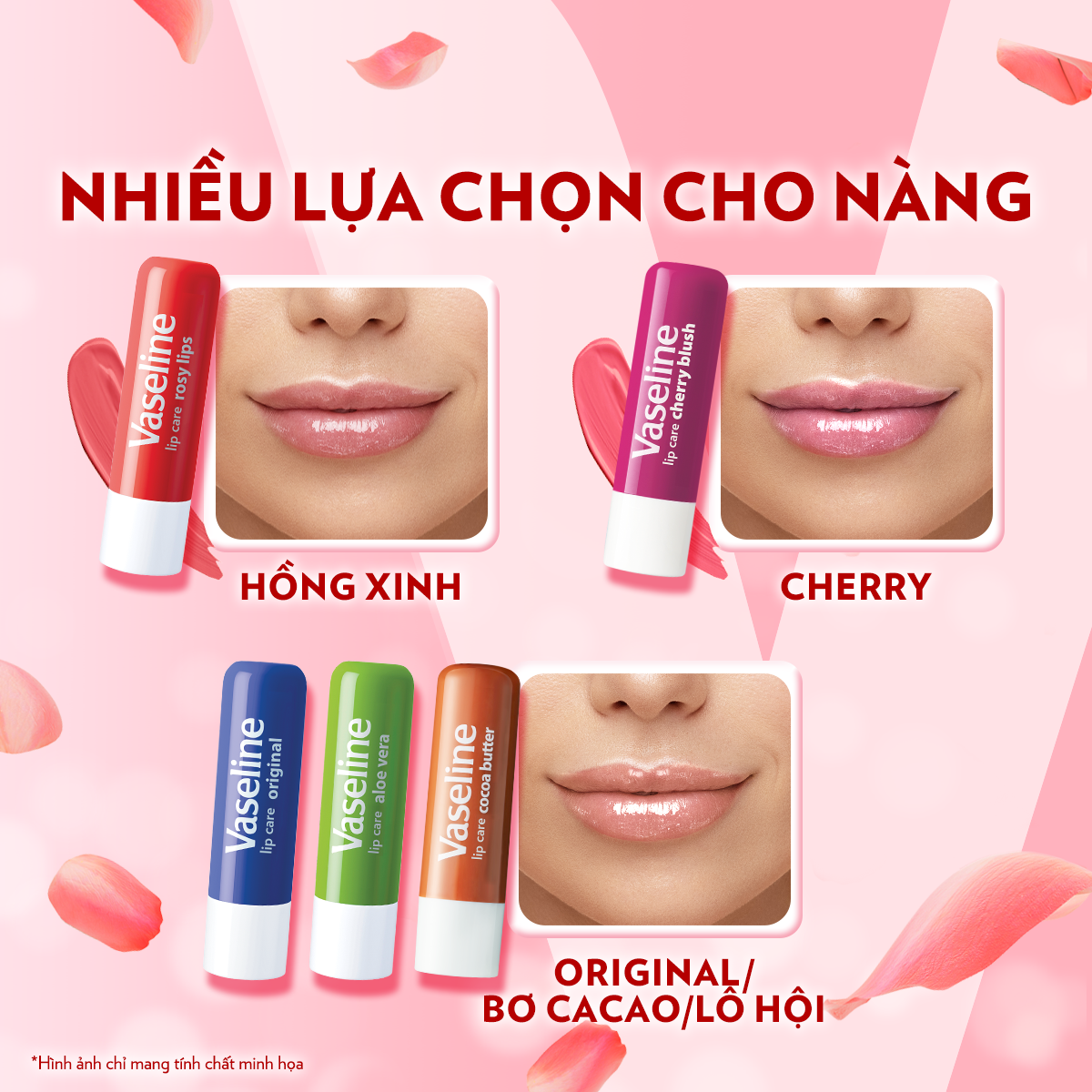 Mô tả Son Dưỡng Môi Hồng Xinh Vaseline Lip Care Stick Rosy Lips 4.8g - 7