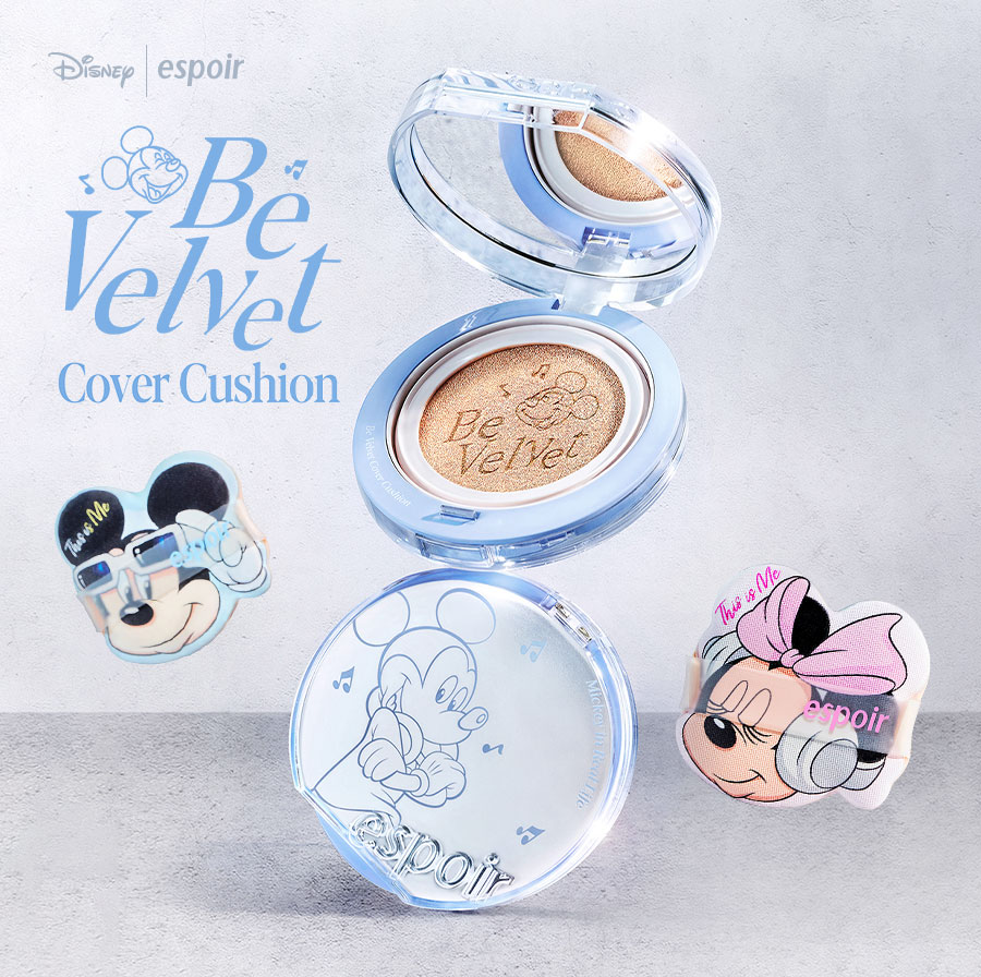 Phấn Nước Che Phủ Bền Màu Phiên Bản Giới Hạn Espoir Be Velvet Cover Cushion  Disney Edition 13g (Kèm Refill và 2 Mút)