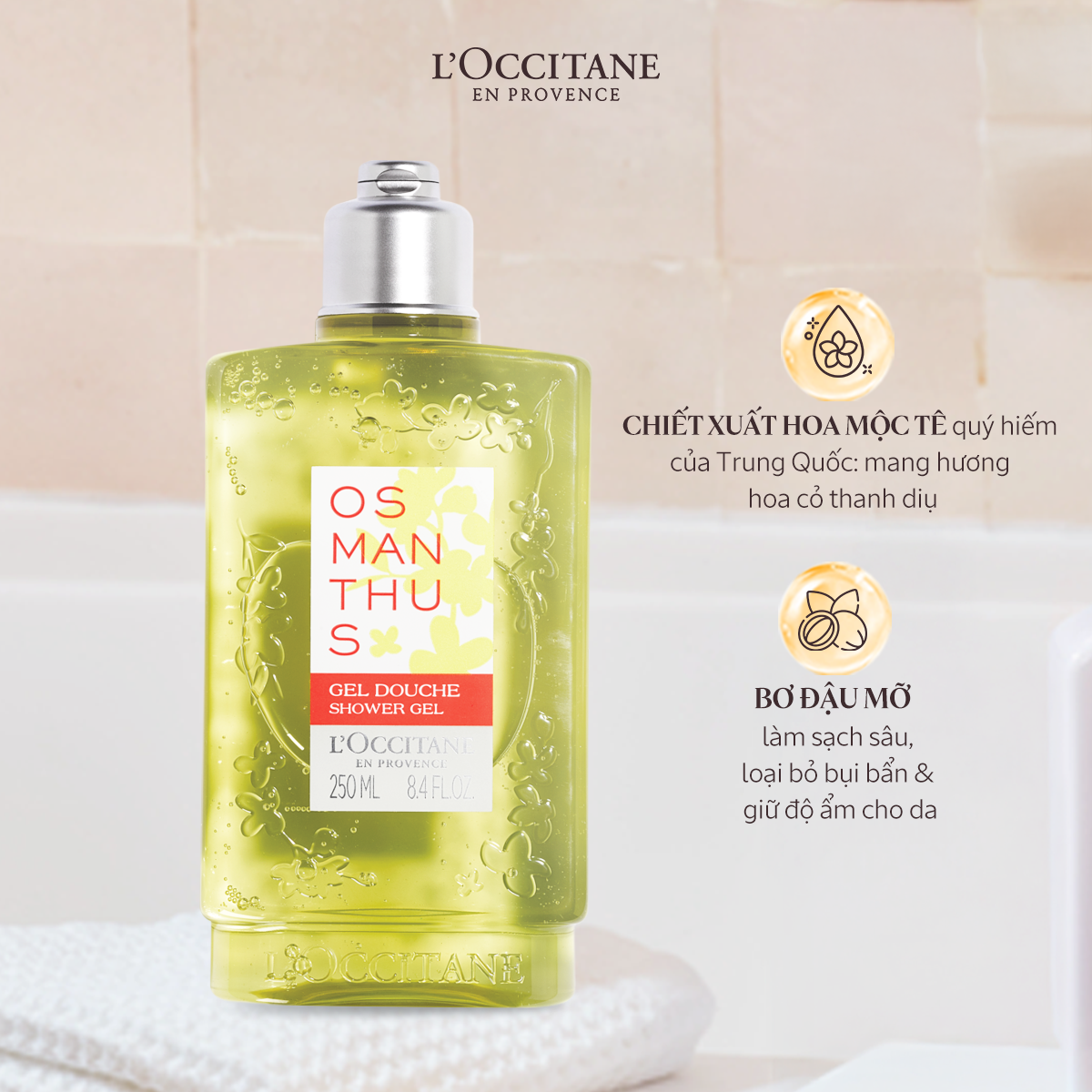 Mô tả Gel Tắm Hương Hoa Mộc Tê L'Occitane Osmanthus 250ML 21 - 2