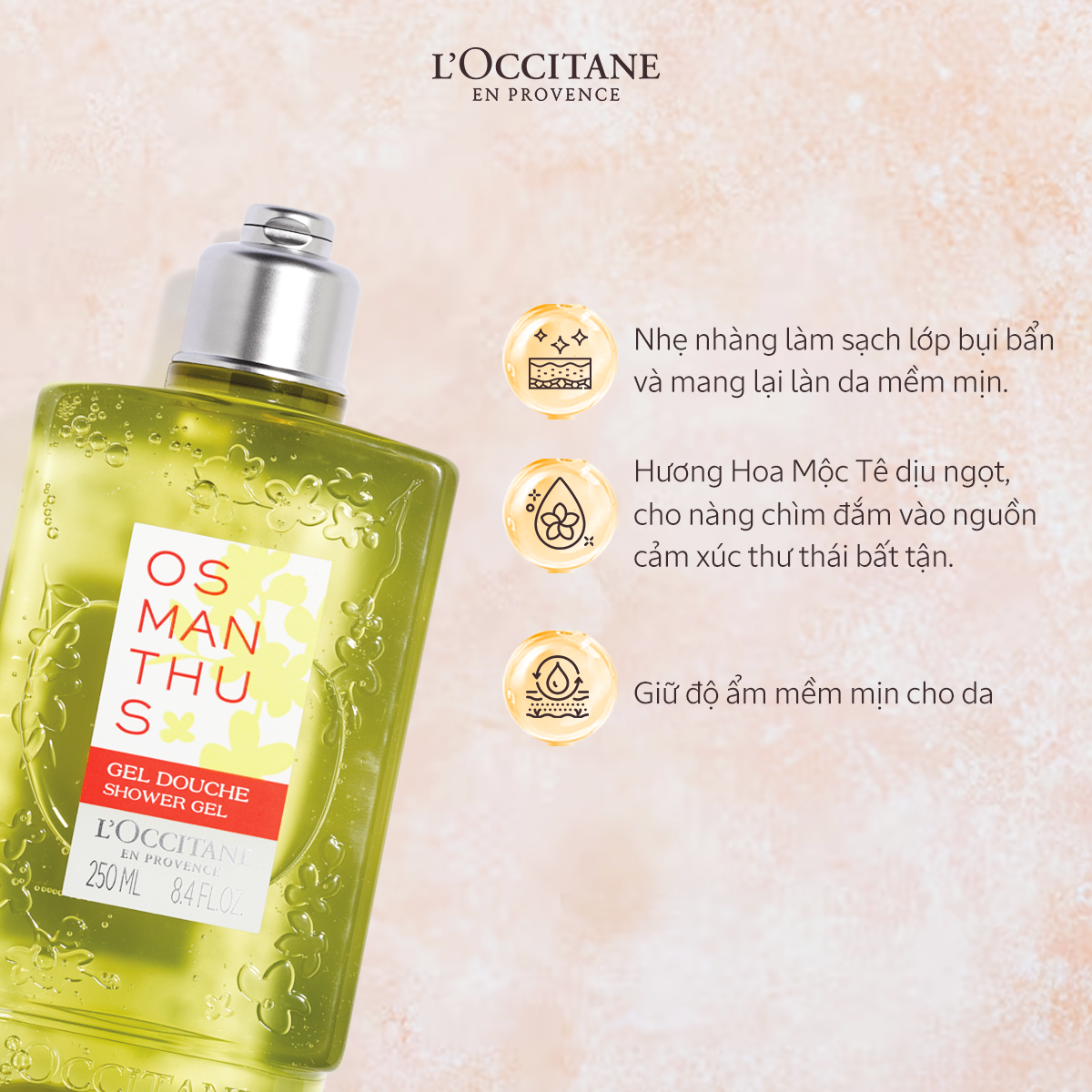 Mô tả Gel Tắm Hương Hoa Mộc Tê L'Occitane Osmanthus 250ML 21 - 3