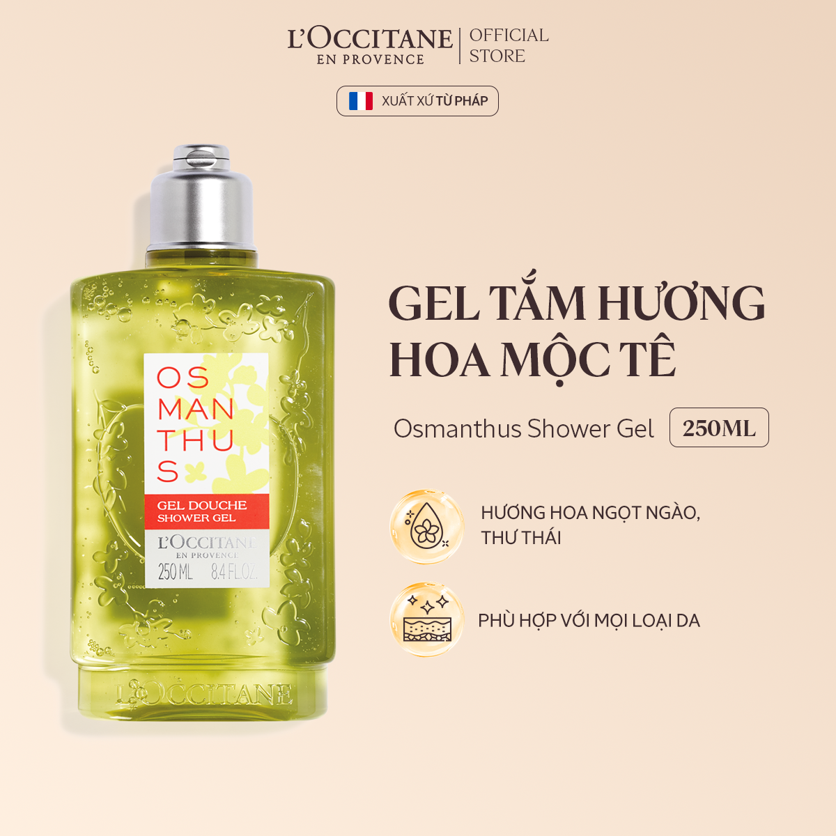 Mô tả Gel Tắm Hương Hoa Mộc Tê L'Occitane Osmanthus 250ML 21 - 1