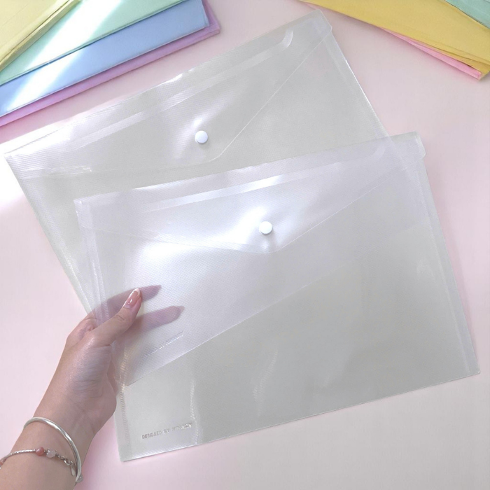 Combo 10 T i File ng T i Li u A4 Kinary Trong Su t My Clear Bag B a 