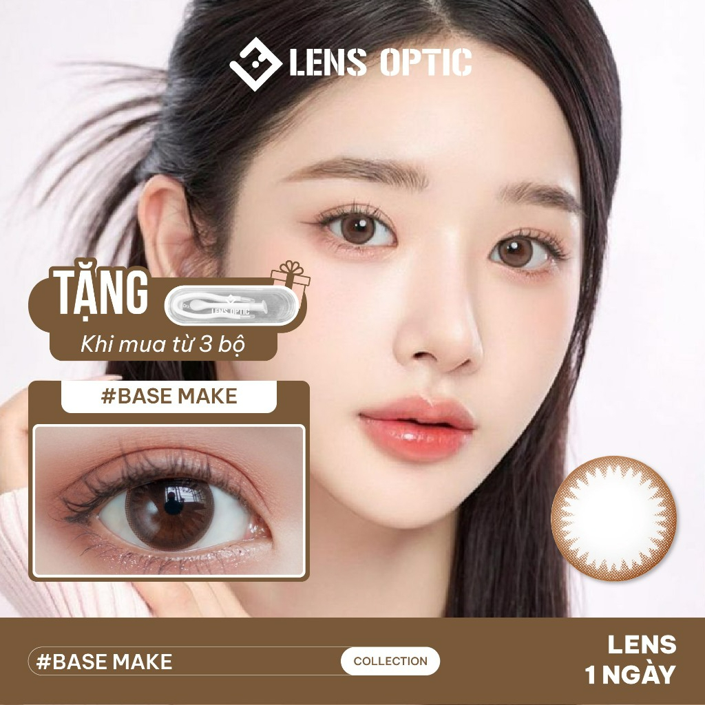 Lens 1 ngày SEED BASE MAKE EYE COFFRET kính áp tròng màu nâu 1 day có ...