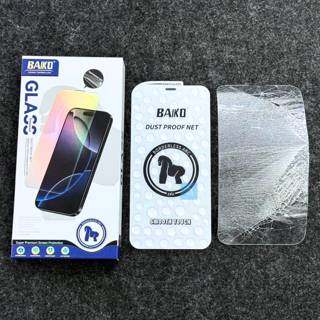 Kính cường lực iphone Baiko không viền Full màn hình cho ip 16 ProMax 17 ProMax 18 Pro Max 17 Air 15 14 13 12 11 X Xs Xr – ảnh mô tả chi tiết 3