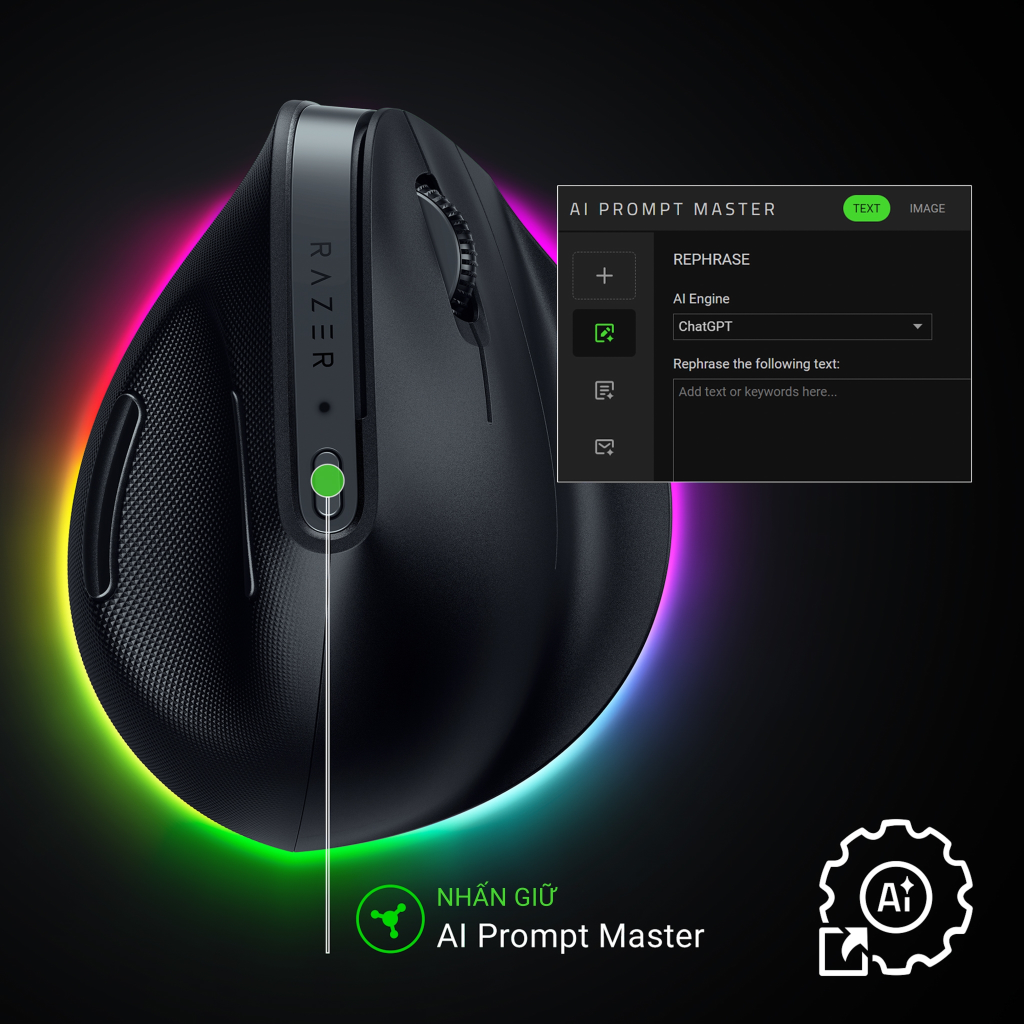 Chuột Razer Pro Click V2 Vertical Edition | Công Thái Học | Không Dây ...
