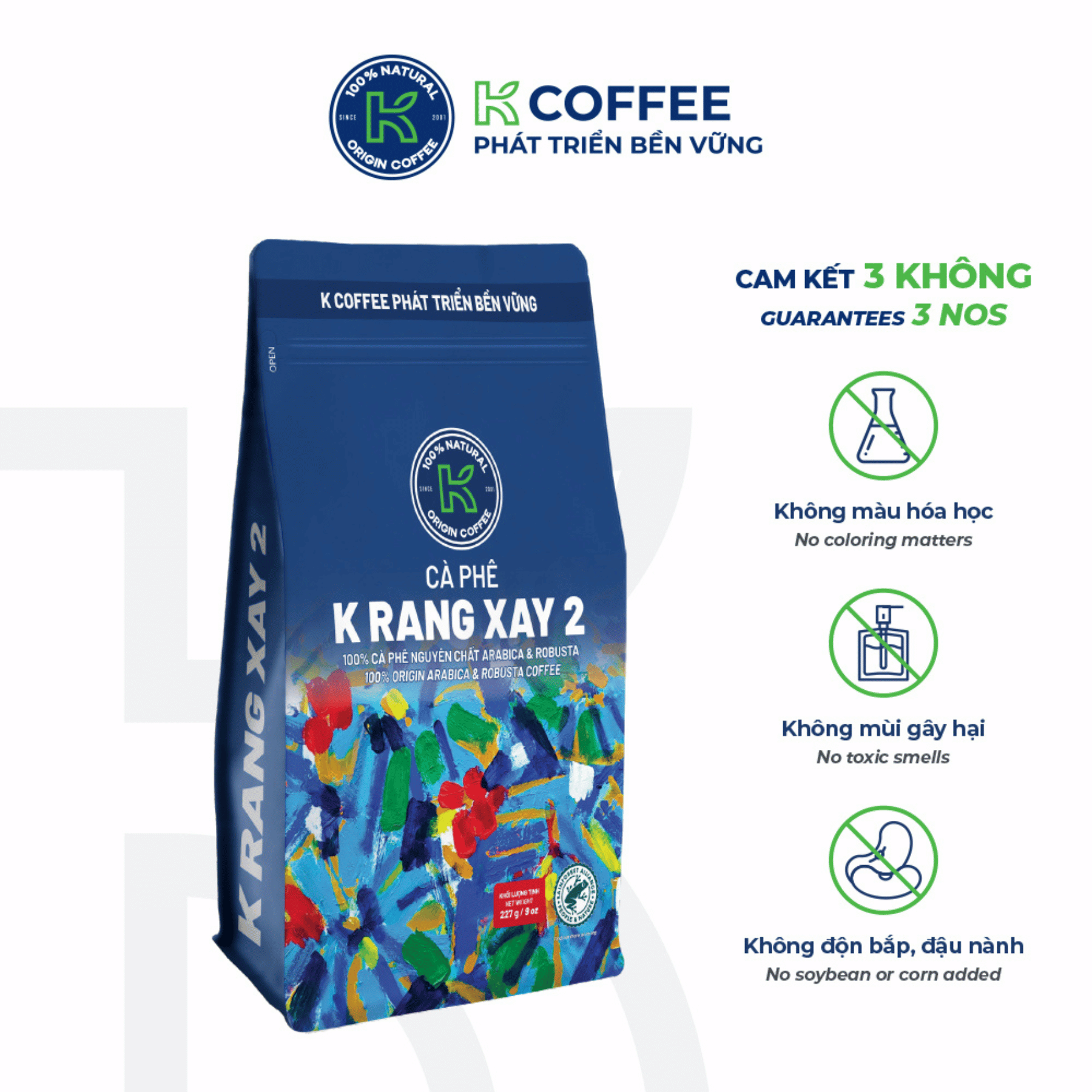 Cà Phê Rang Xay Nguyên Chất K Rang Xay 2 (30% Arabica và 70% Robusta ...