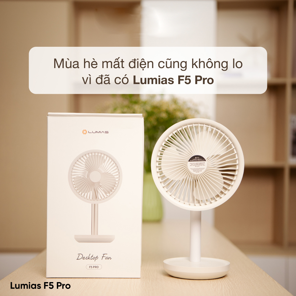 Quạt mini để bàn tích điện Lumias F5 Pro